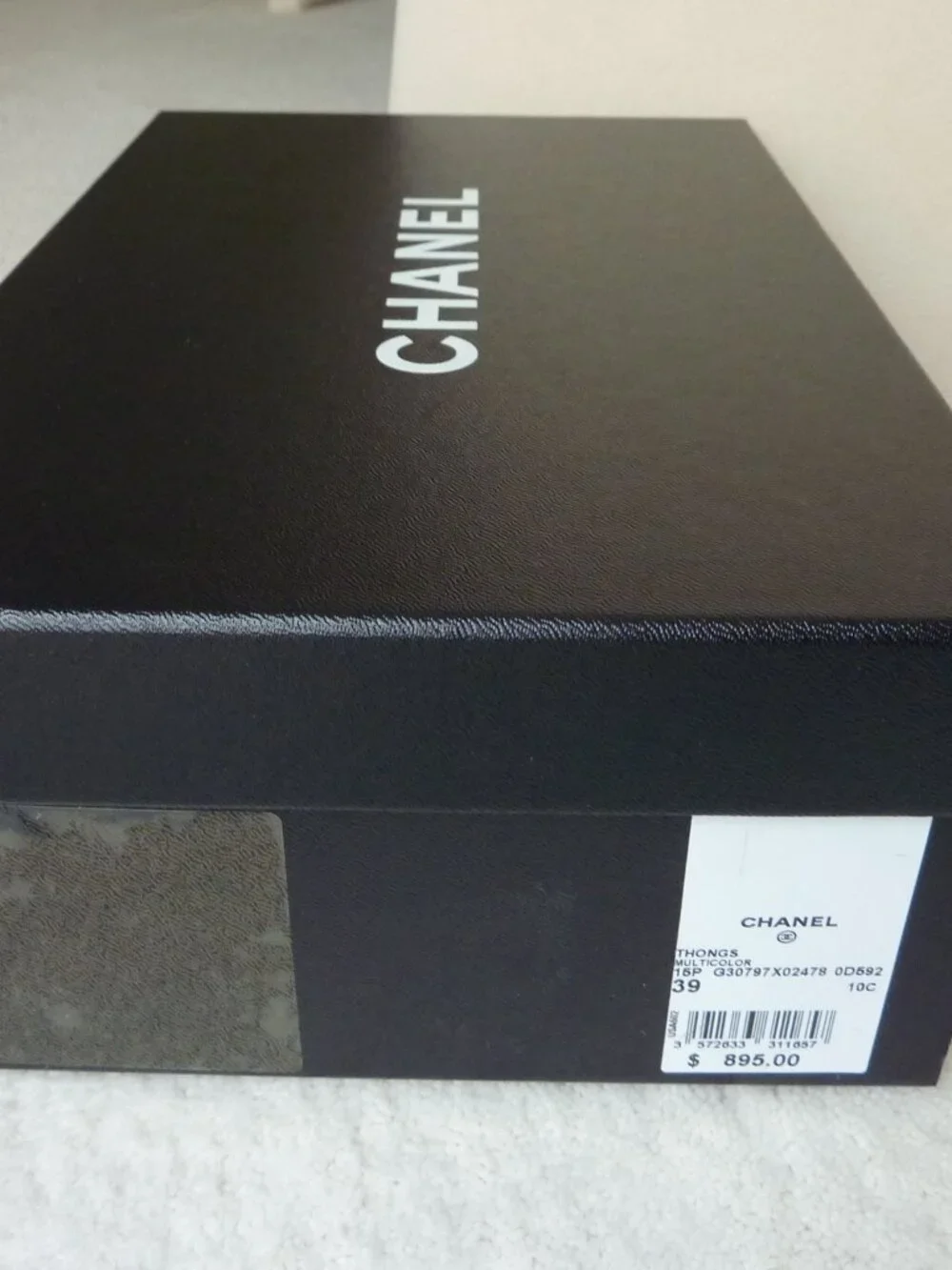 Chanel Black Empty Shoe Box for storage SZ 11.5
